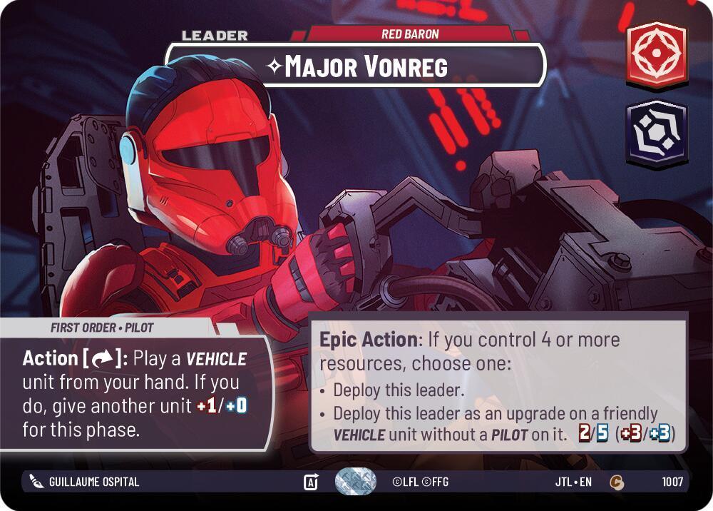  Major Vonreg - Red Baron (Showcase) (1007) [Jump to Lightspeed] - Trading Card World