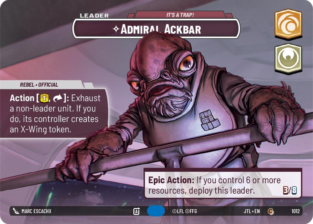  Admiral Ackbar - It's A Trap! (Showcase) (1012) [Jump to Lightspeed] - Trading Card World