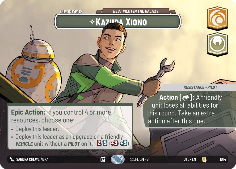  Kazuda Xiono - Best Pilot in the Galaxy (Showcase) (1014) [Jump to Lightspeed] - Trading Card World