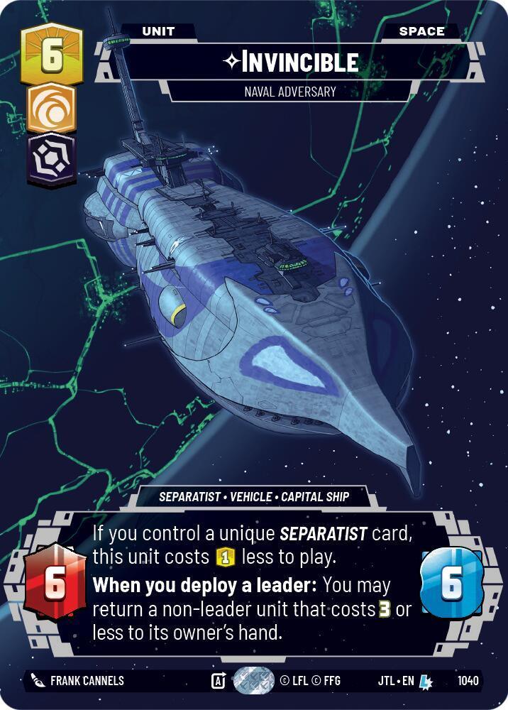  Invincible - Naval Adversary (Prestige) (1040) [Jump to Lightspeed] - Trading Card World