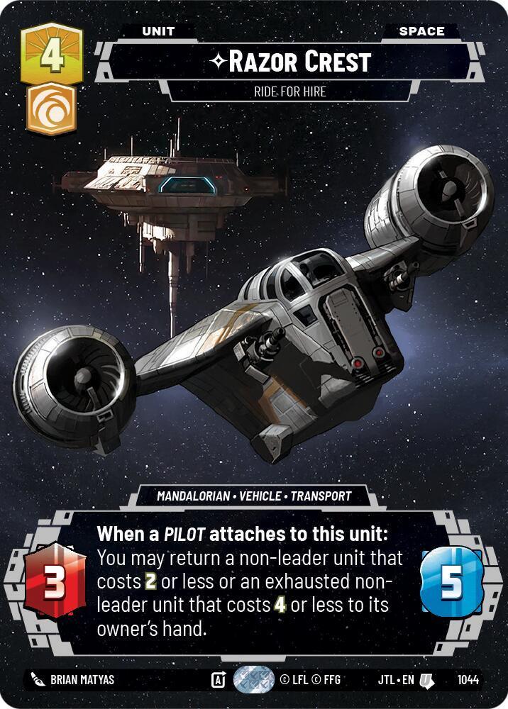  Razor Crest - Ride For Hire (Prestige) (1044) [Jump to Lightspeed] - Trading Card World