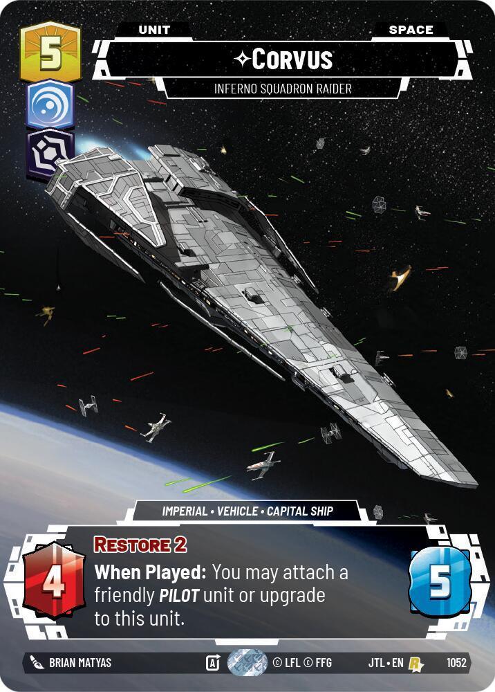  Corvus - Inferno Squadron Raider (Prestige Foil) (1052) [Jump to Lightspeed] - Trading Card World