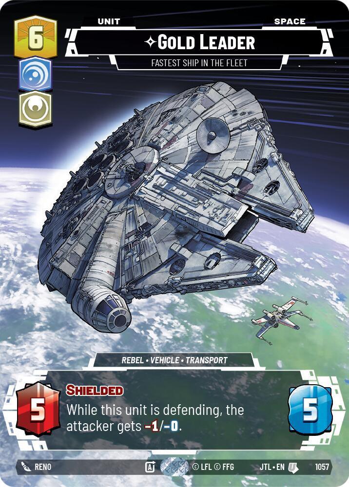  Gold Leader - Fastest Ship in the Fleet (Prestige Foil) (1057) [Jump to Lightspeed] - Trading Card World