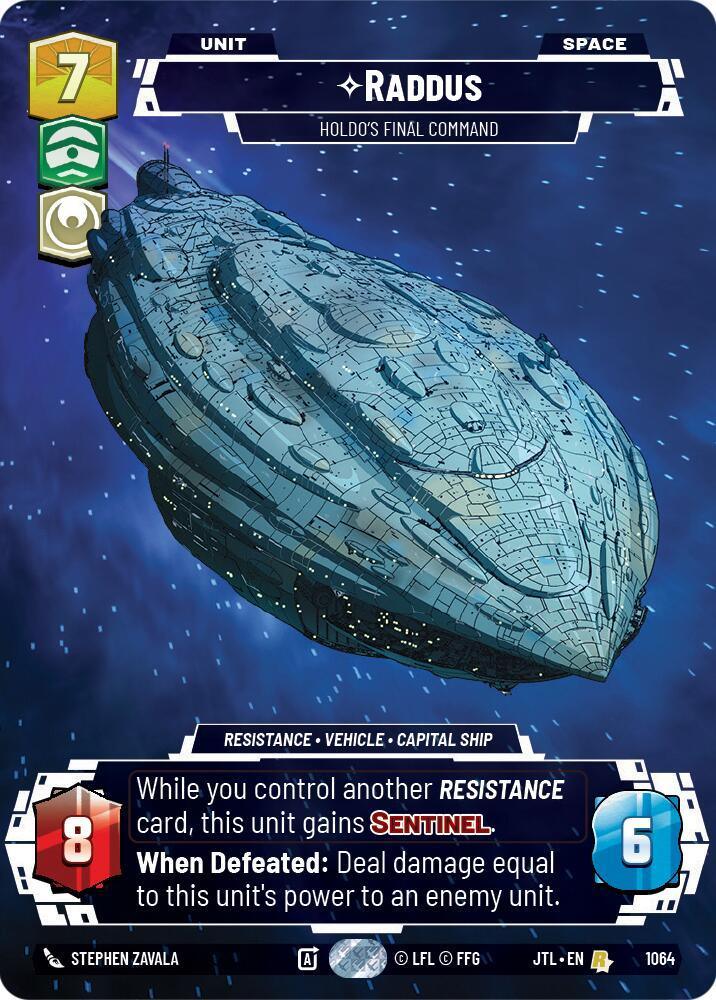  Raddus - Holdo's Final Command (Prestige Foil) (1064) [Jump to Lightspeed] - Trading Card World