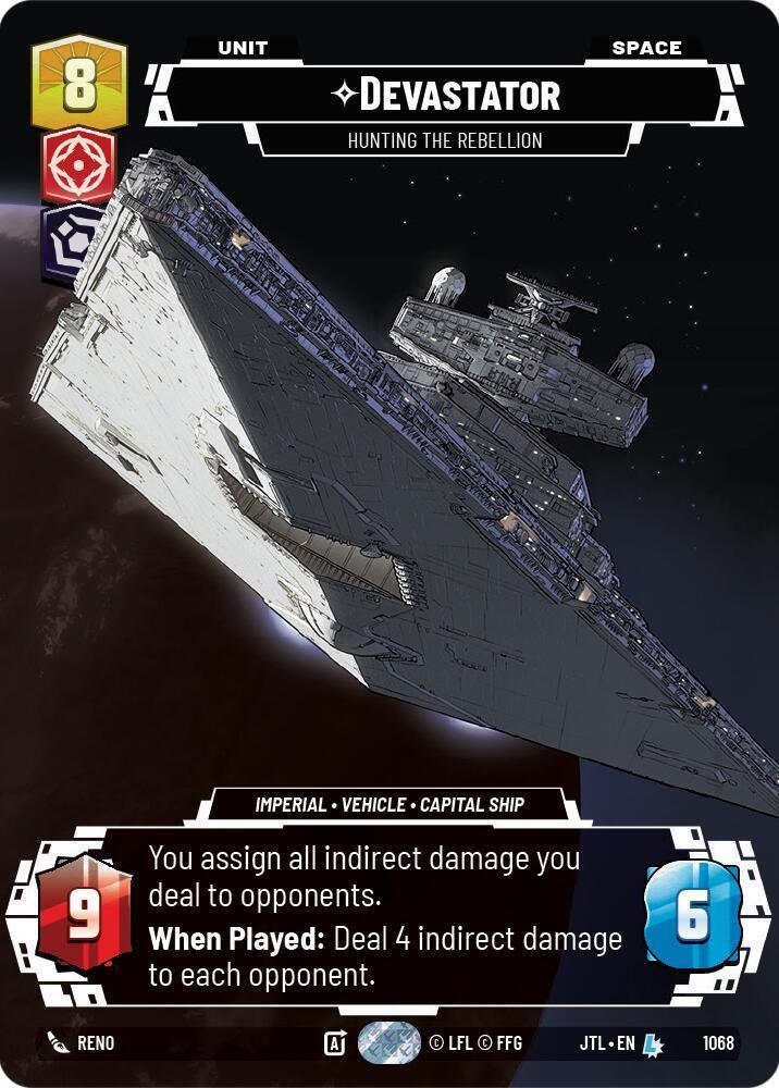  Devastator - Hunting the Rebellion (Prestige Foil) (1068) [Jump to Lightspeed] - Trading Card World