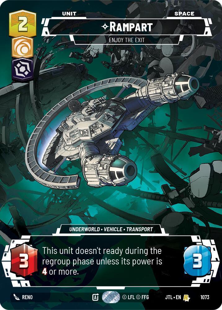  Rampart - Enjoy the Exit (Prestige Foil) (1073) [Jump to Lightspeed] - Trading Card World