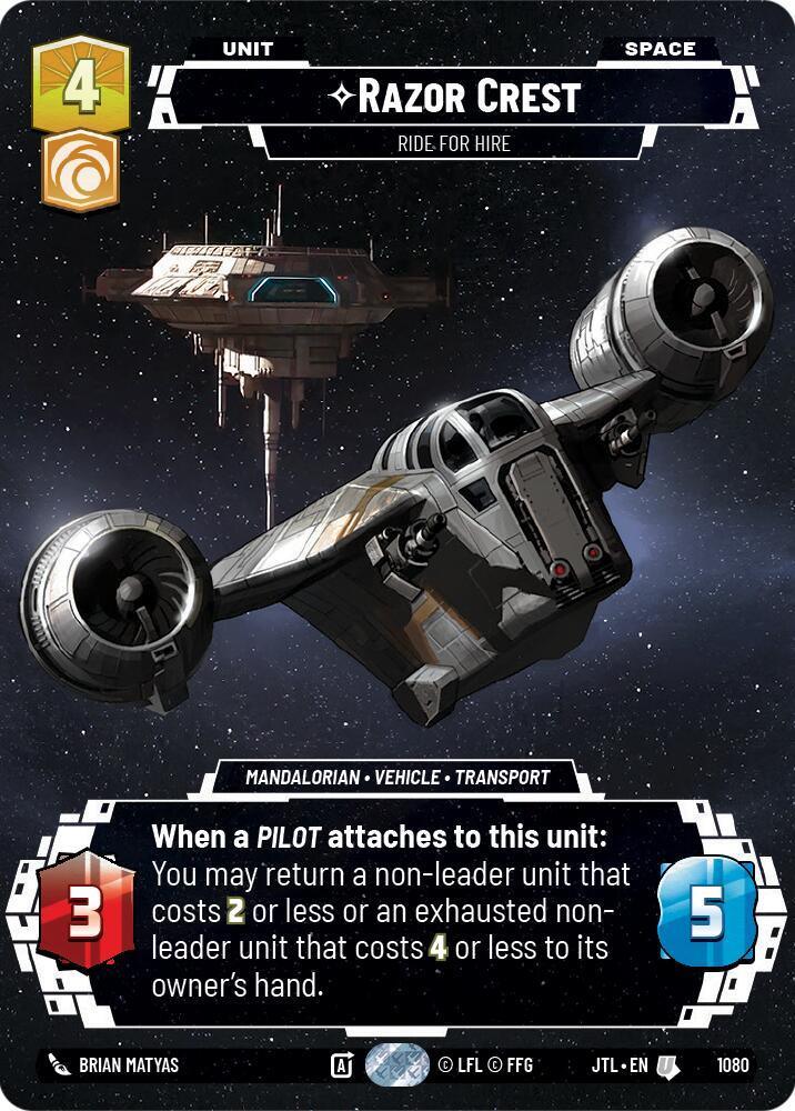  Razor Crest - Ride For Hire (Prestige Foil) (1080) [Jump to Lightspeed] - Trading Card World
