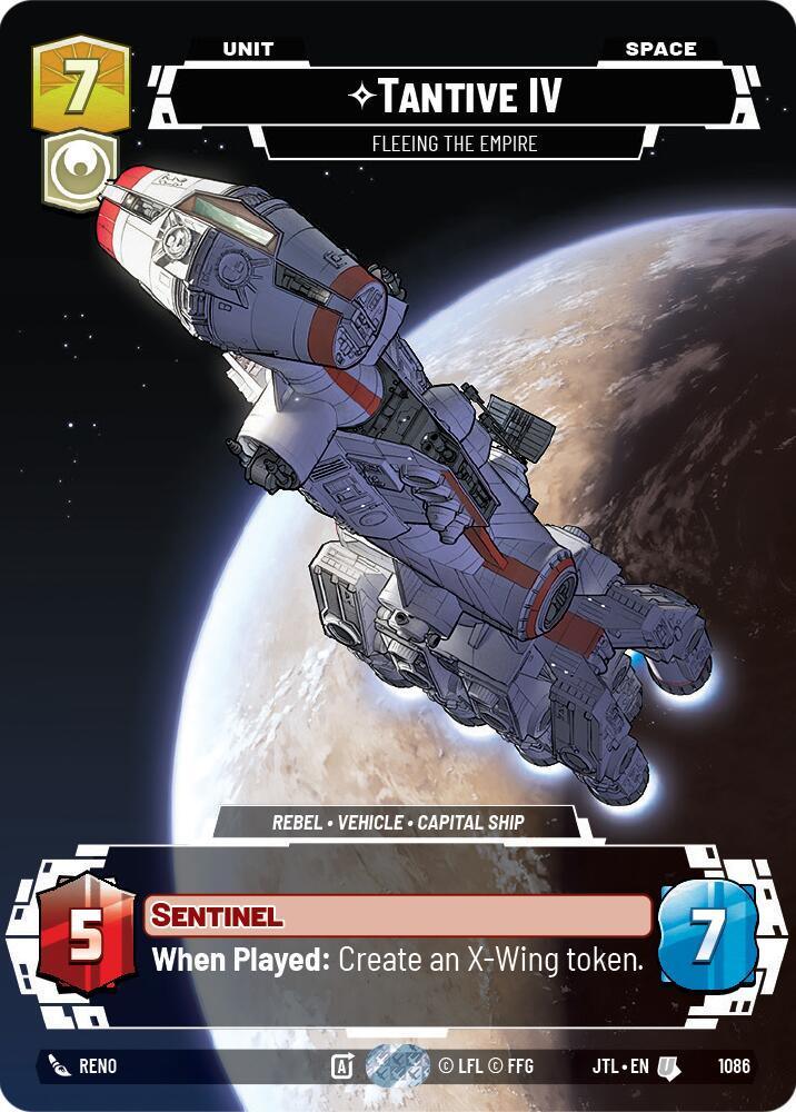  Tantive IV - Fleeing the Empire (Prestige Foil) (1086) [Jump to Lightspeed] - Trading Card World