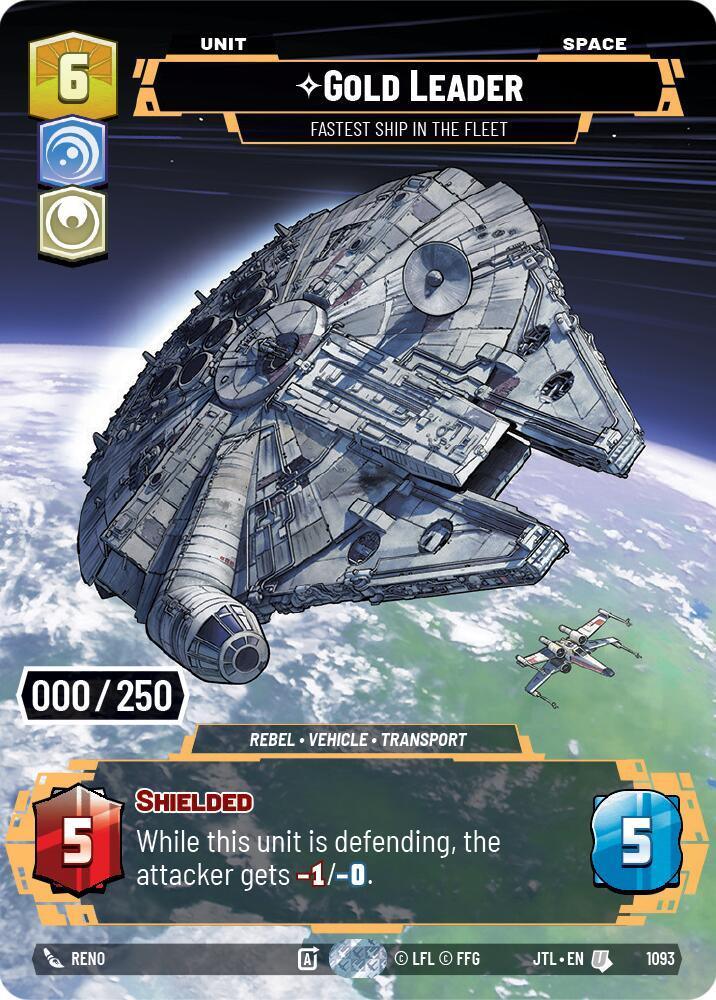  Gold Leader - Fastest Ship in the Fleet (Serialized) (1093) [Jump to Lightspeed] - Trading Card World