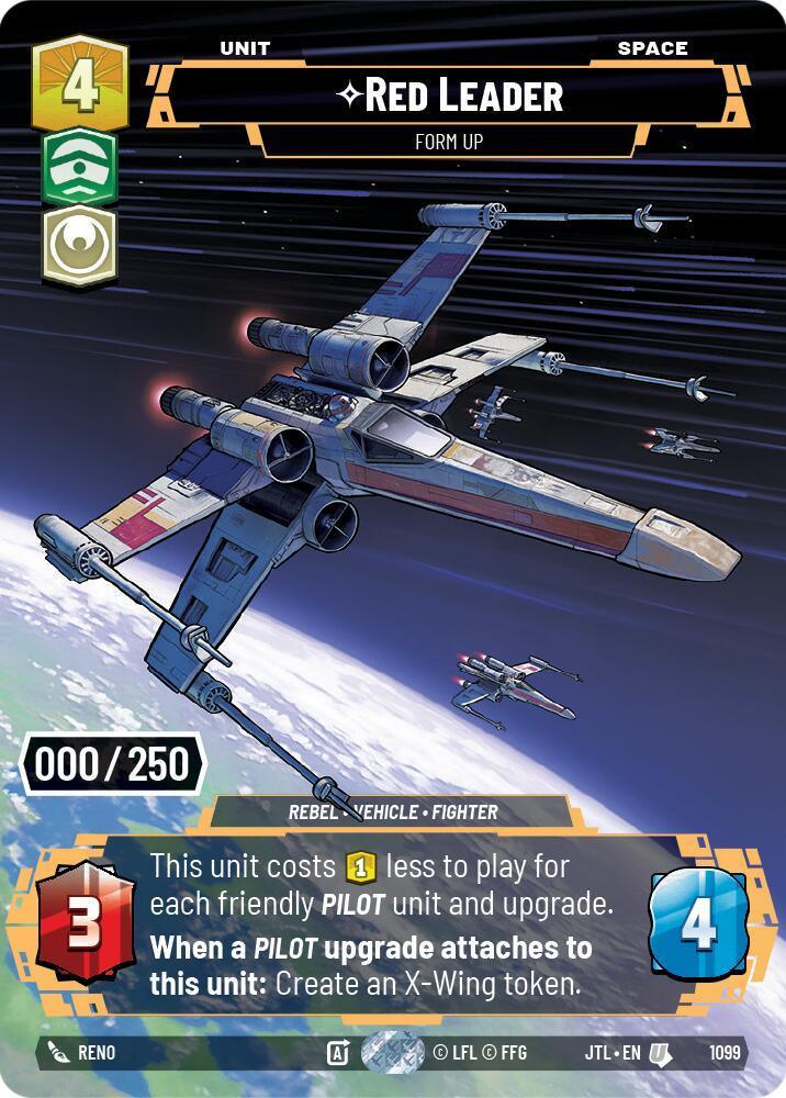  Red Leader - Form Up (Serialized) (1099) [Jump to Lightspeed] - Trading Card World