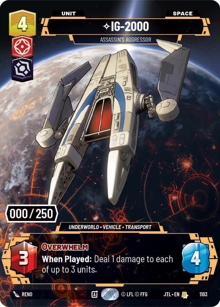  IG-2000 - Assassin's Aggressor (Serialized) (1103) [Jump to Lightspeed] - Trading Card World