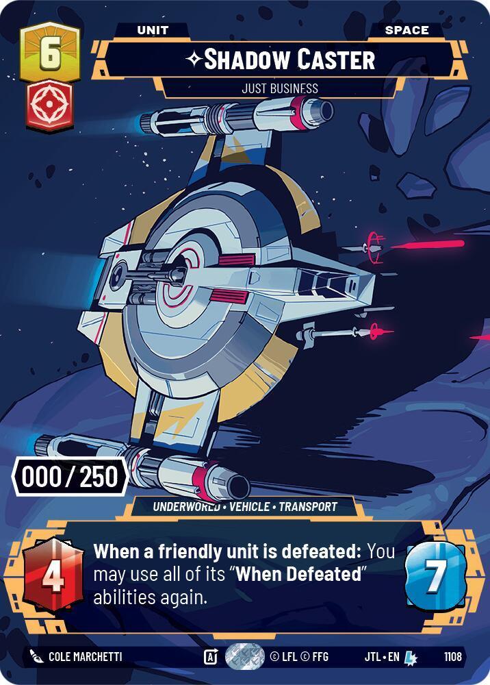  Shadow Caster - Just Business (Serialized) (1108) [Jump to Lightspeed] - Trading Card World