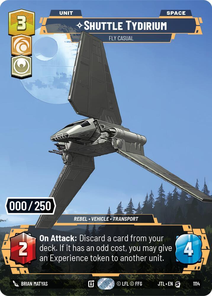  Shuttle Tydirium - Fly Casual (Serialized) (1114) [Jump to Lightspeed] - Trading Card World