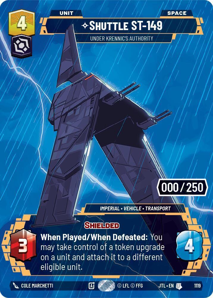  Shuttle ST-149 - Under Krennic's Authority (Serialized) (1119) [Jump to Lightspeed] - Trading Card World