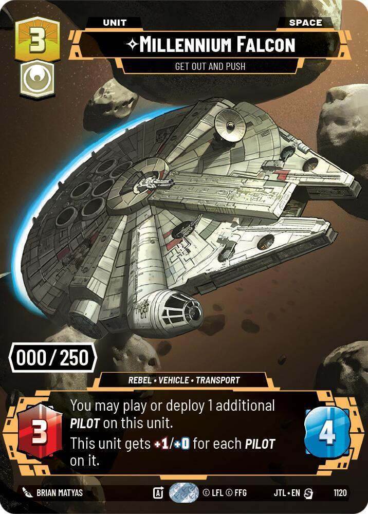 Millennium Falcon - Get Out And Push (Serialized) (1120) [Jump to Lightspeed] - Trading Card World