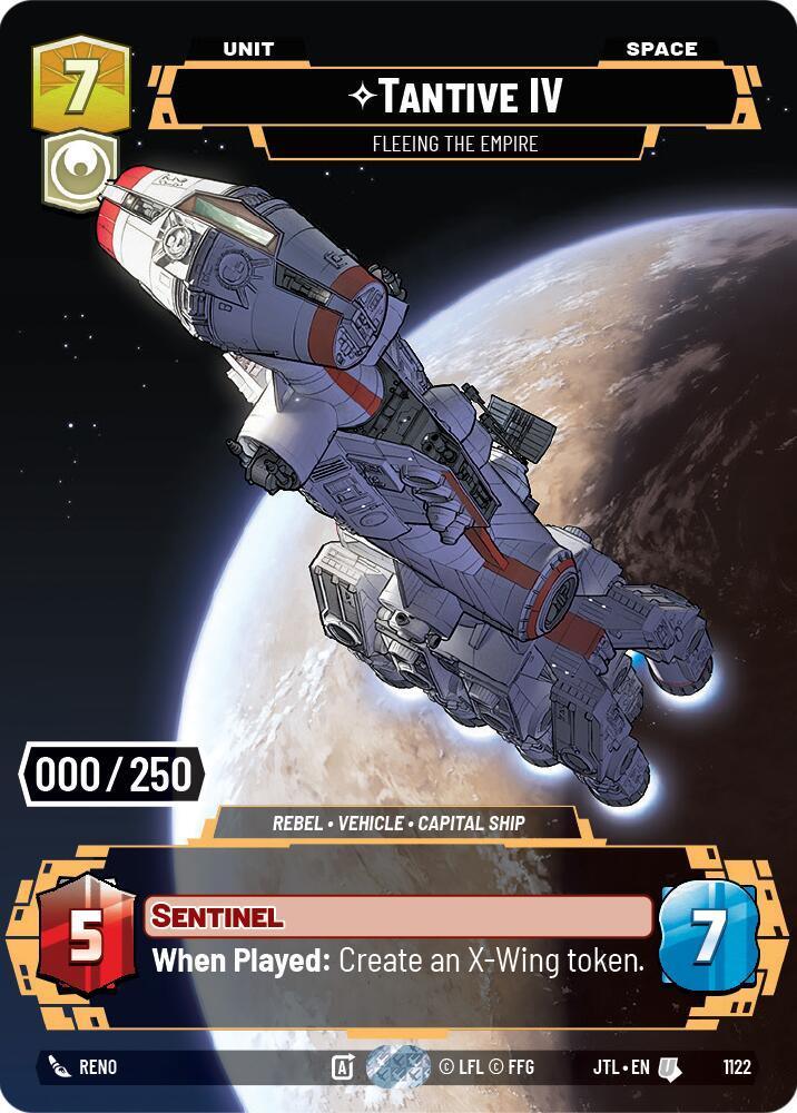  Tantive IV - Fleeing the Empire (Serialized) (1122) [Jump to Lightspeed] - Trading Card World