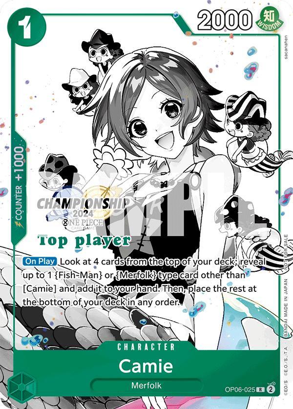 Character, Merfolk, One Piece Promotion Cards, Promotional Cards, Rare Camie (Championship 2024 Top Player Pack Vol. 2) [One Piece Promotion Cards] - Trading Card World
