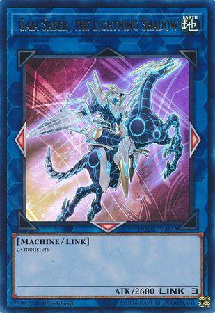 1st Edition, Duel Devastator, Earth, Link Monster, Machine, Ultra Rare Gaia Saber, the Lightning Shadow [DUDE-EN022] Ultra Rare - Trading Card World