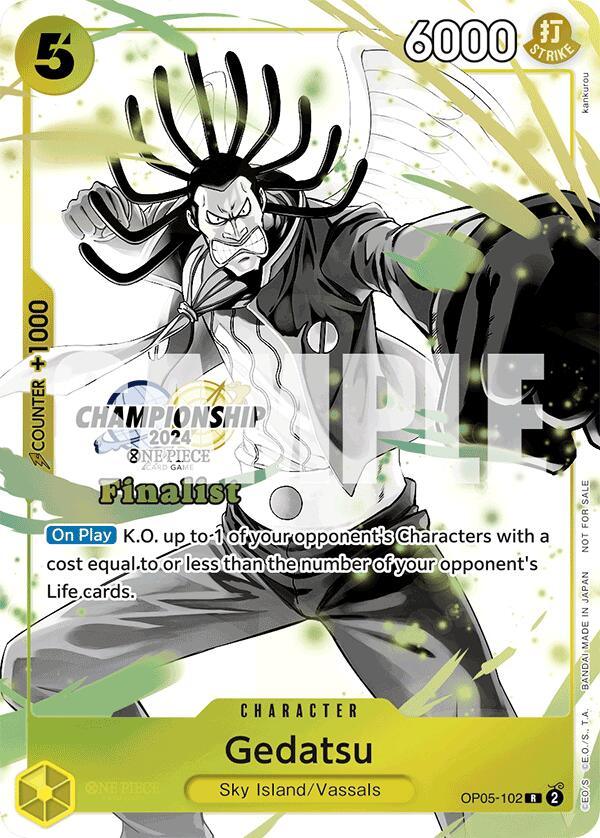 Character, One Piece Promotion Cards, Promotional Cards, Rare, Sky Island, Vassals Gedatsu (Championship 2024 Card Set Vol. 2) [Finalist] [One Piece Promotion Cards] - Trading Card World