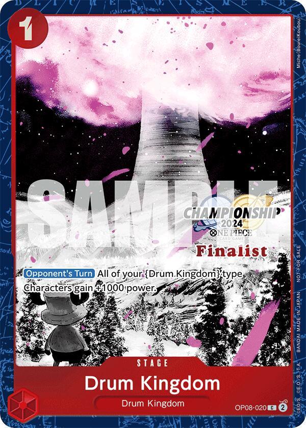 Common, Drum Kingdom, One Piece Promotion Cards, Promotional Cards, Stage Drum Kingdom (Championship 2024 Card Set Vol. 2) [Finalist] [One Piece Promotion Cards] - Trading Card World
