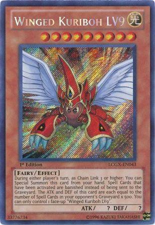 1st Edition, Effect Monster, Fairy, Legendary Collection 2, Light, Secret Rare, Unlimited Winged Kuriboh LV9 [LCGX-EN043] Secret Rare - Trading Card World