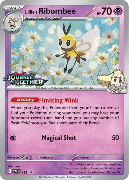 183, Electric, Holofoil, Metal x2, Promo, Scarlet & Violet: Black Star Promos Lillie's Ribombee (183) [Scarlet & Violet: Black Star Promos] - Trading Card World