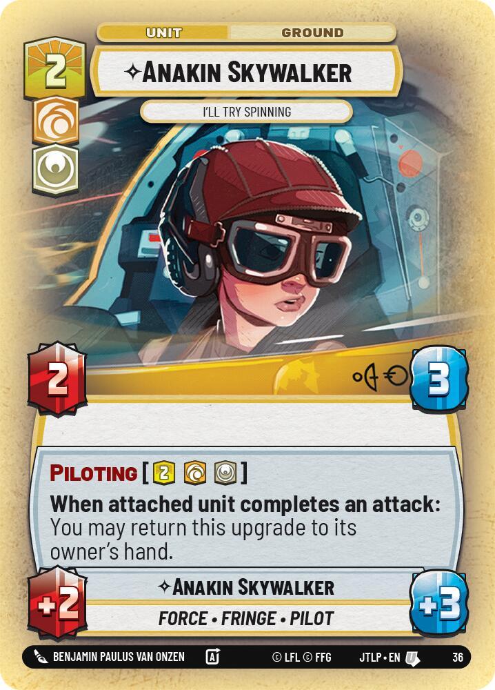  Anakin Skywalker - I'll Try Spinning (Foil) (36) [Jump to Lightspeed: Weekly Play] - Trading Card World