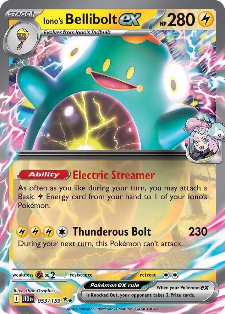 Scarlet & Violet: Journey Together Iono's Bellibolt ex (053/159) [Scarlet & Violet: Journey Together] - Trading Card World