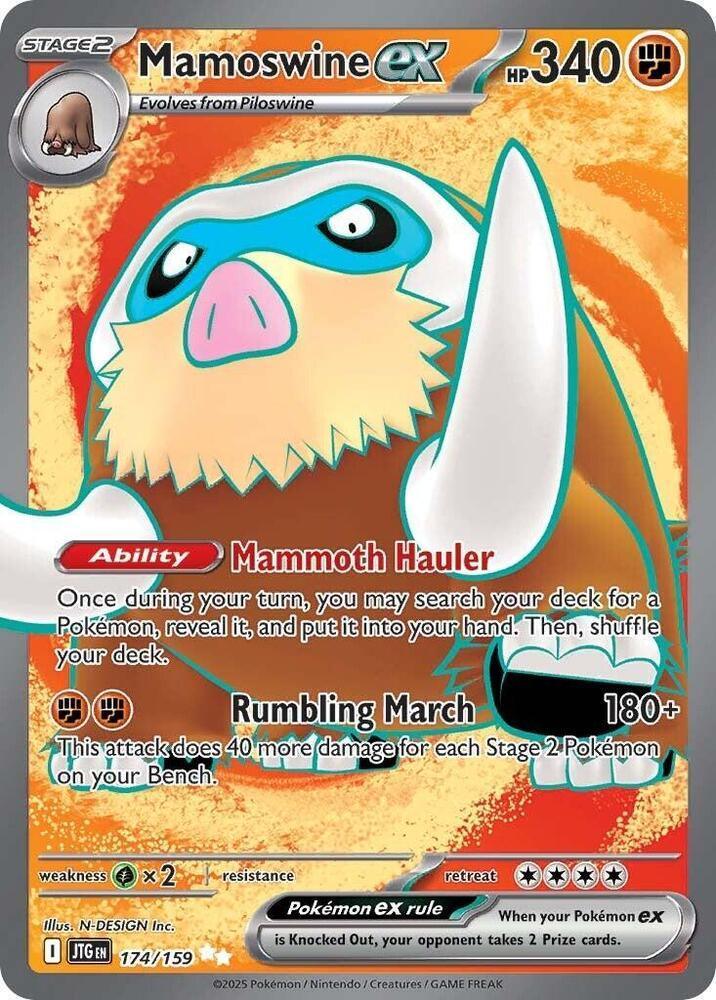 Scarlet & Violet: Journey Together Mamoswine ex (174/159) [Scarlet & Violet: Journey Together] - Trading Card World
