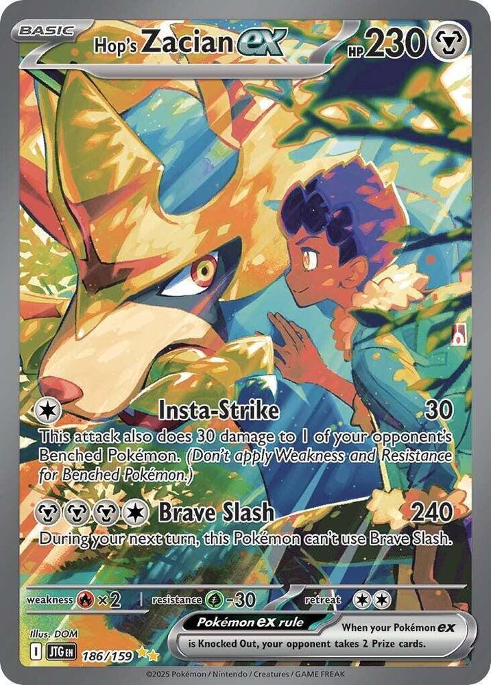 Scarlet & Violet: Journey Together Hop's Zacian ex (186/159) [Scarlet & Violet: Journey Together] - Trading Card World