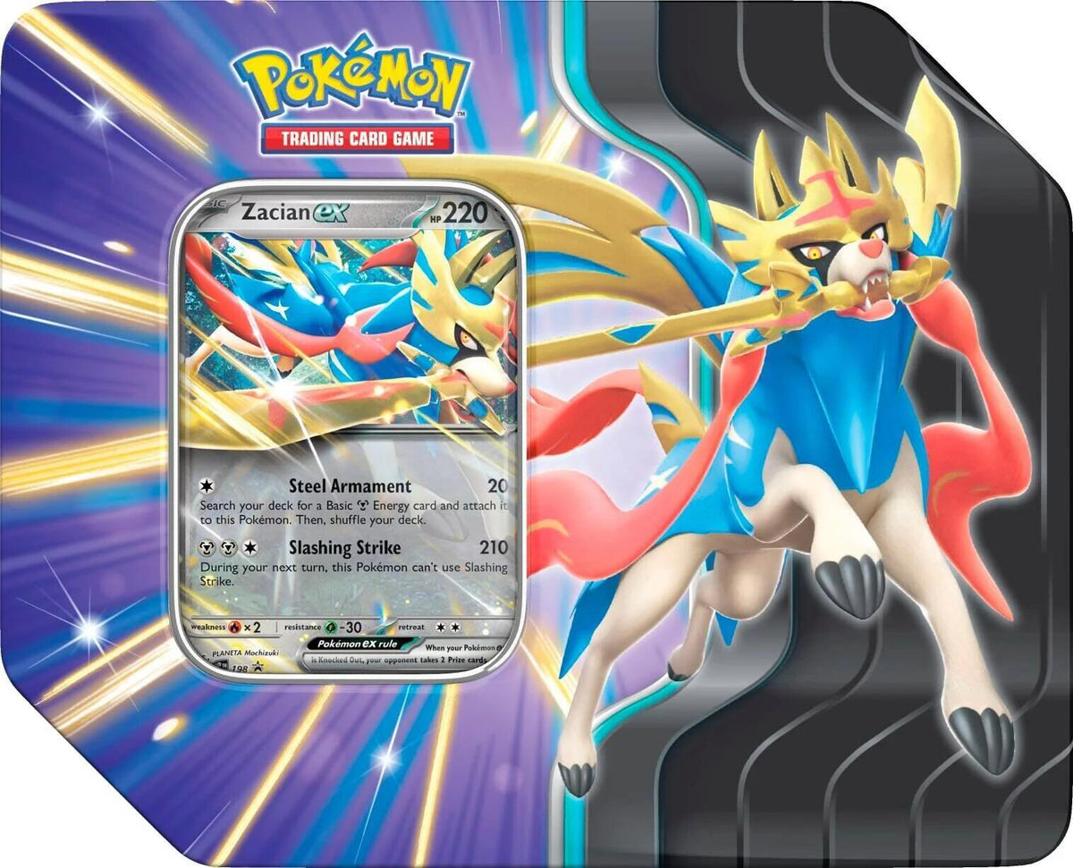 Miscellaneous Sealed, Pokémon Slashing Legends Tin (Zacian ex) - Trading Card World