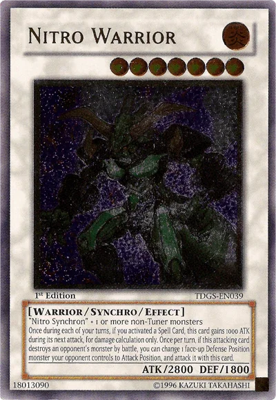 1st Edition, Fire, Synchro/Effect Monster, The Duelist Genesis, Ultimate Rare, Unlimited, Warrior Nitro Warrior [TDGS-EN039] Ultimate Rare - Trading Card World