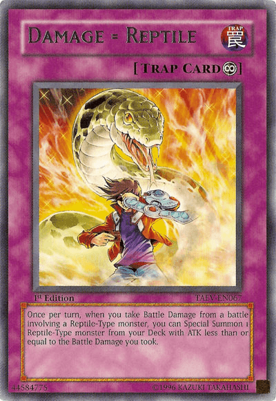 1st Edition, Continuous Trap, Rare, Tactical Evolution, Trap, Unlimited Damage = Reptile [TAEV-EN067] Rare - Trading Card World