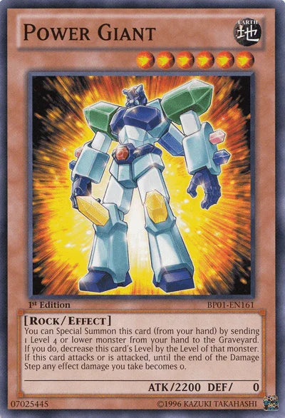 1st Edition, Battle Pack: Epic Dawn, Common, Earth, Effect Monster, Rock, Unlimited Power Giant [BP01-EN161] Common - Trading Card World