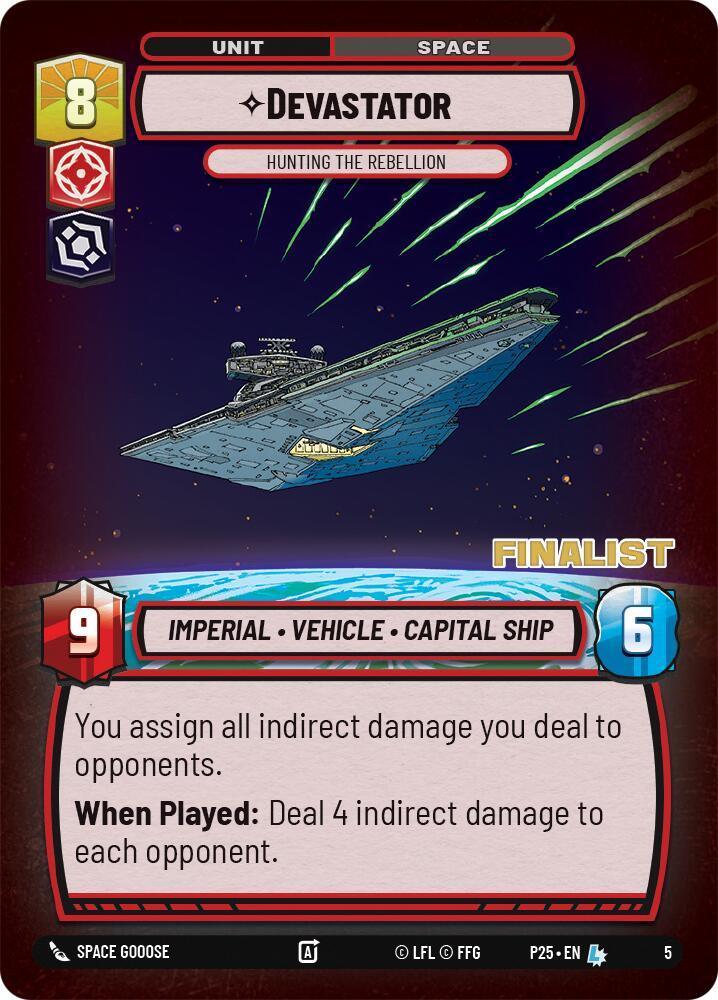  Devastator - Hunting the Rebellion (5) (Finalist) (5) [Store Showdown Promos] - Trading Card World