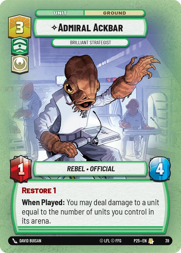  Admiral Ackbar - Brilliant Strategist (39) (39) [Store Showdown Promos] - Trading Card World