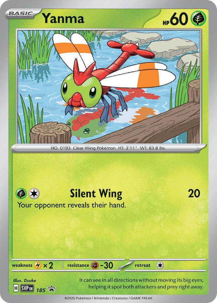 185, FIghting [-30], Grass, Holofoil, Lightning [x2], Promo, Scarlet & Violet: Black Star Promos Yanma (185) [Scarlet & Violet: Black Star Promos] - Trading Card World