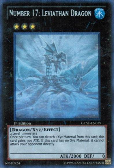 1st Edition, Dragon, Generation Force, Ghost Rare, Unlimited, Water, Xyz/Effect Monster Number 17: Leviathan Dragon [GENF-EN039] Ghost Rare - Trading Card World