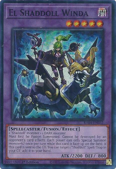 1st Edition, Dark, Fusion/Effect Monster, Quarter Century Stampede, Spellcaster, Super Rare El Shaddoll Winda [RA04-EN052] Super Rare - Trading Card World