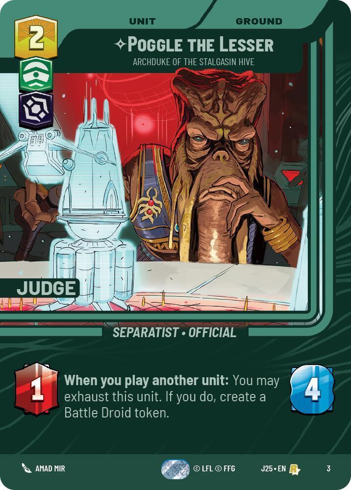  Poggle the Lesser - Archduke of the Stalgasin Hive (3) (3) [Judge Promos] - Trading Card World