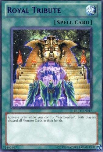 Duelist League Promo, Normal Spell, Rare, Spell, Unlimited Royal Tribute (Purple) [DL11-EN017] Rare - Trading Card World