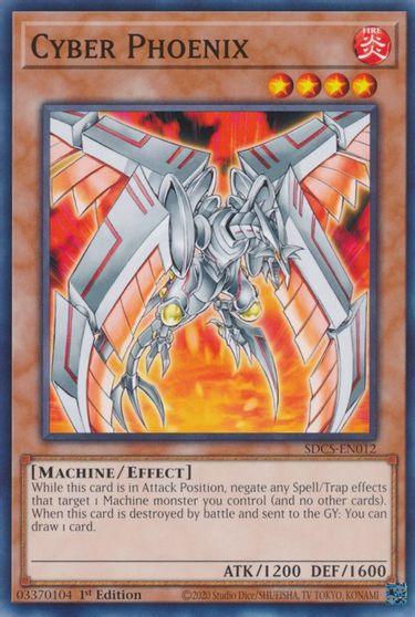 1st Edition, Common, Cyber Strike, Effect Monster, Fire, Machine, Unlimited Cyber Phoenix [SDCS-EN012] Common - Trading Card World