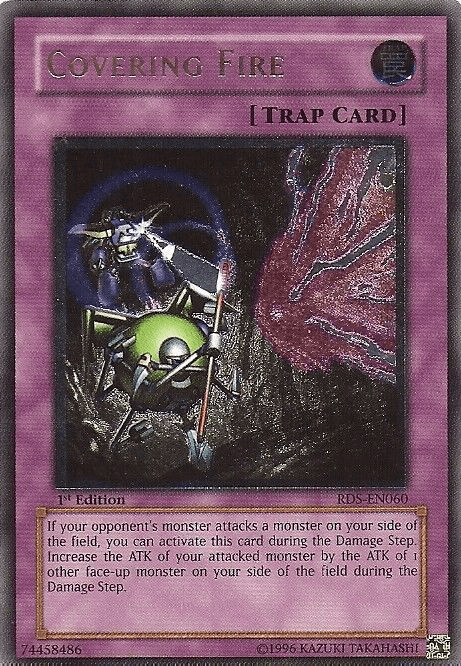 1st Edition, Normal Trap, Rise of Destiny, Trap, Ultimate Rare, Unlimited Covering Fire [RDS-EN060] Ultimate Rare - Trading Card World