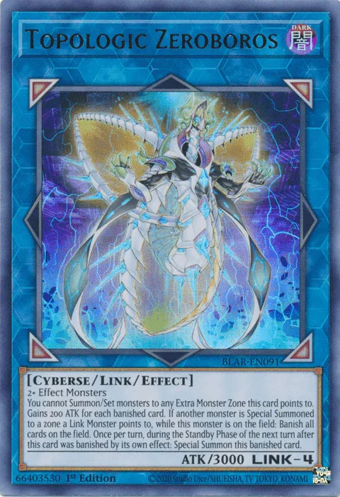 1st Edition, Battles of Legend: Armageddon, Cyberse, Dark, Link/Effect Monster, Ultra Rare Topologic Zeroboros [BLAR-EN091] Ultra Rare - Trading Card World
