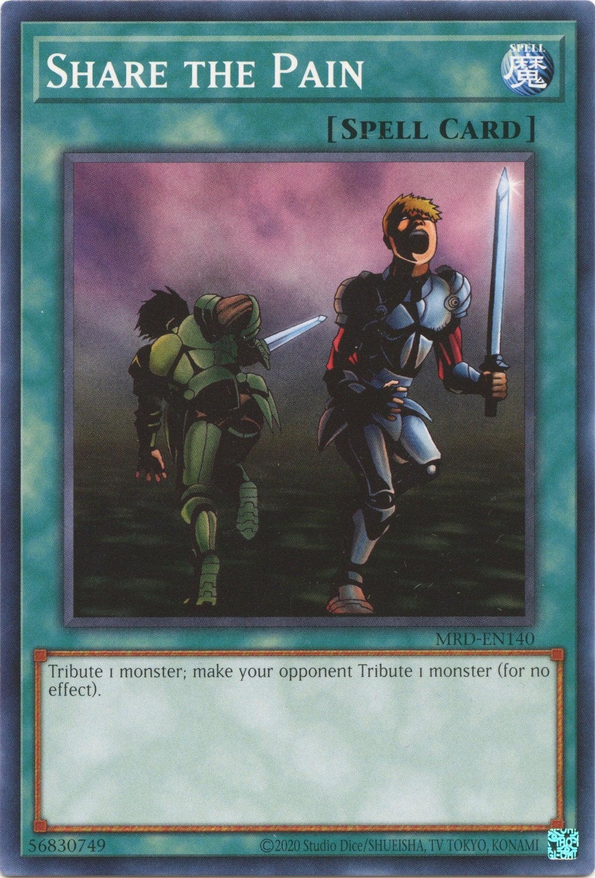 Common, Metal Raiders (25th Anniversary Edition), Normal Spell, Spell, Unlimited Share the Pain (25th Anniversary) [MRD-EN140] Common - Trading Card World