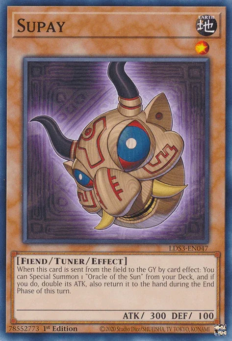 1st Edition, Common, Earth, Fiend, Legendary Duelists: Season 3, Tuner/Effect Monster Supay [LDS3-EN047] Common - Trading Card World