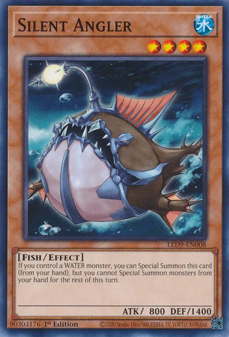 1st Edition, Common, Effect Monster, Fish, Legendary Duelists: Duels From the Deep, Water Silent Angler [LED9-EN008] Common - Trading Card World