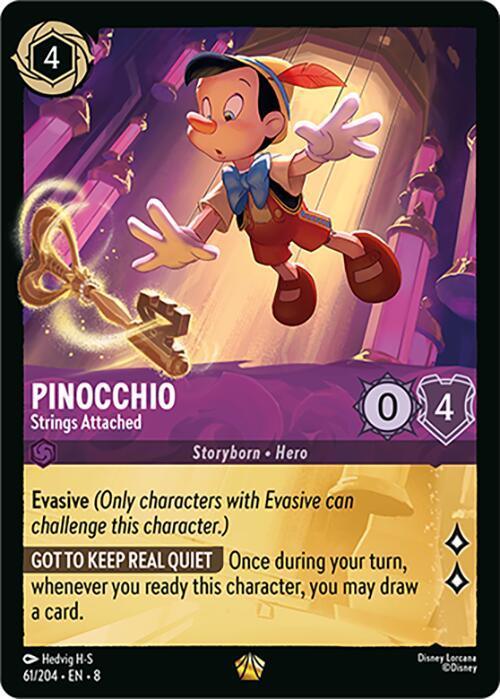  Pinocchio - Strings Attached (61/204) [Reign of Jafar] - Trading Card World