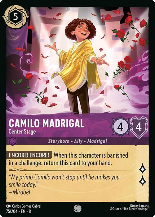  Camilo Madrigal - Center Stage (75/204) [Reign of Jafar] - Trading Card World
