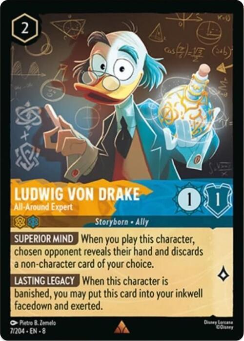  Ludwig Von Drake - All-Around Expert (7/204) [Reign of Jafar] - Trading Card World